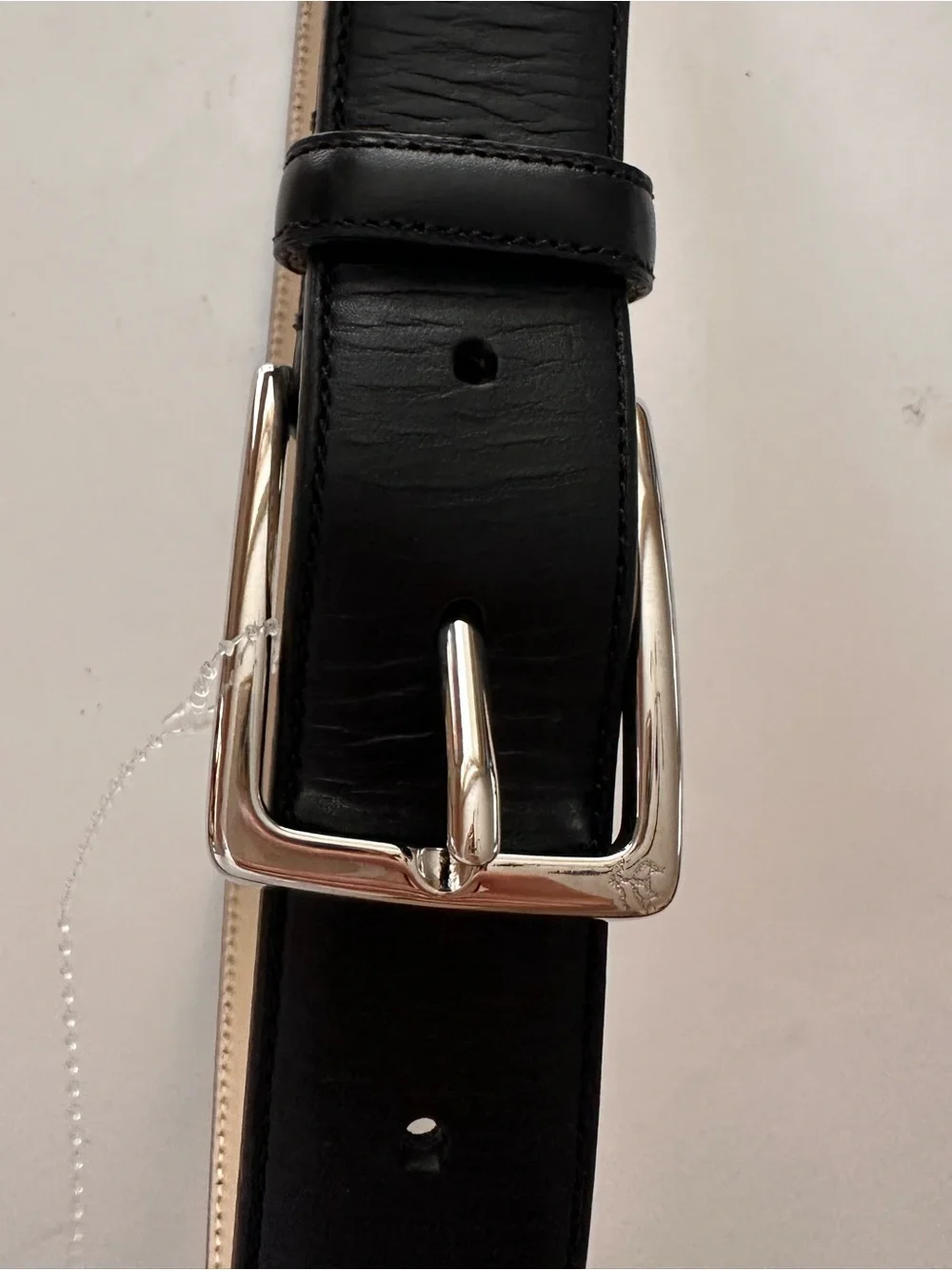 Luxury Brooks Brothers Black Leather Belt – Made in Italy – Size 40